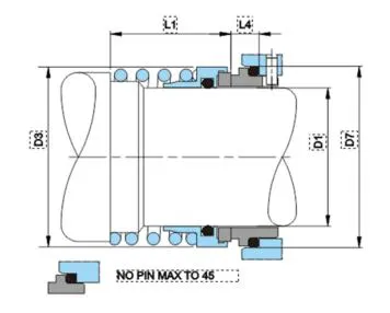 Single Spring Mechanical Seals TS95 for Chemical Industry Pumps