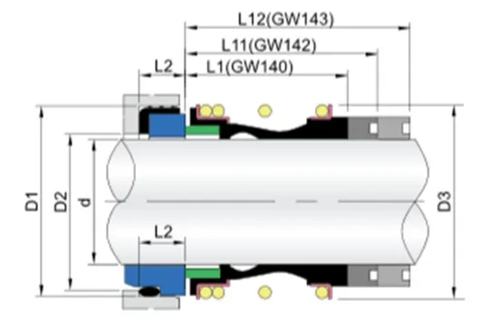 WG143 Elastomer Bellow Mechanical Seals for Pumps
