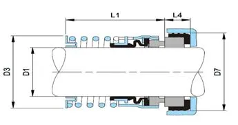 Elastomer Bellow Shaft Mechanical Seals TS1