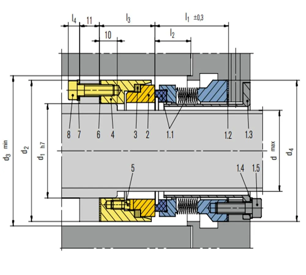 80 YE400 Mechanical Seals for Pumps Pusher Seals