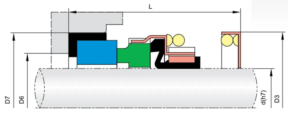 84TS PB16 Elastomer Bellow Mechanical Seals for Pumps