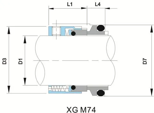 M74 Multiple Spring Mechanical Seal Pump Seal with G9 Seat