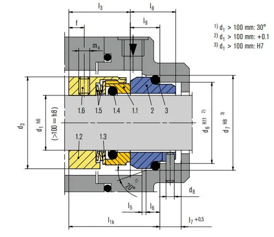 10 M7N Mechanical Seals for Pumps Pusher Seals