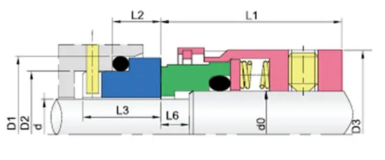 WG58B Multi Spring Mechanical Seals for Pumps