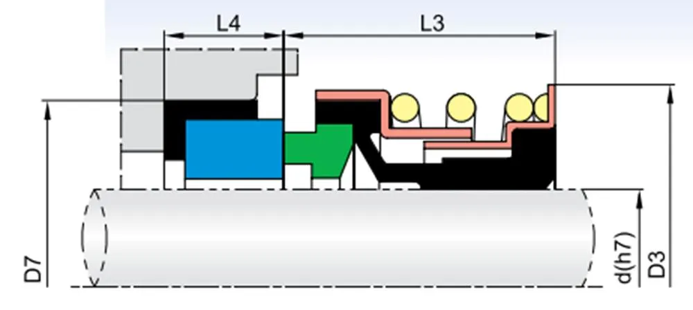 89TS PB26 Elastomer Bellow Mechanical Seals for Pumps