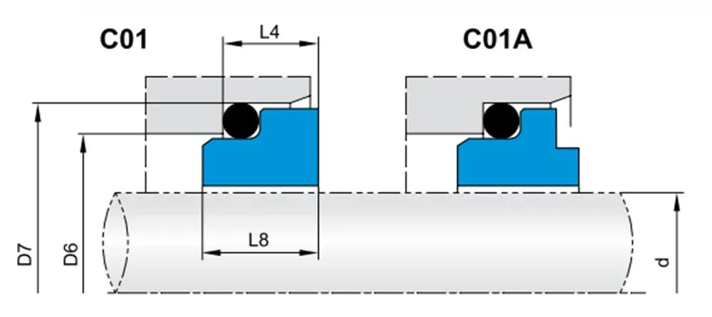 17TS C01A Mechanical Seals Seat Series for Pumps