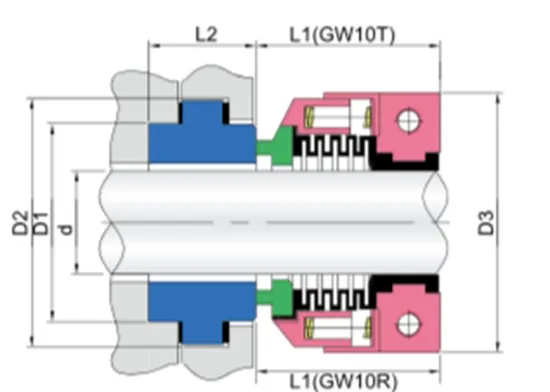 WG W10R Elastomer Bellow Mechanical Seals for Pumps