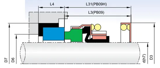 79TS PB09 Elastomer Bellow Mechanical Seals for Pumps