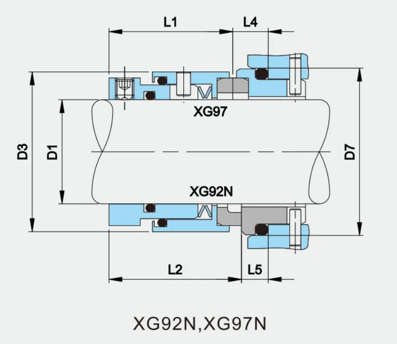 Single Spring Mechanical Seals TS97 for Chemical Industry Pumps