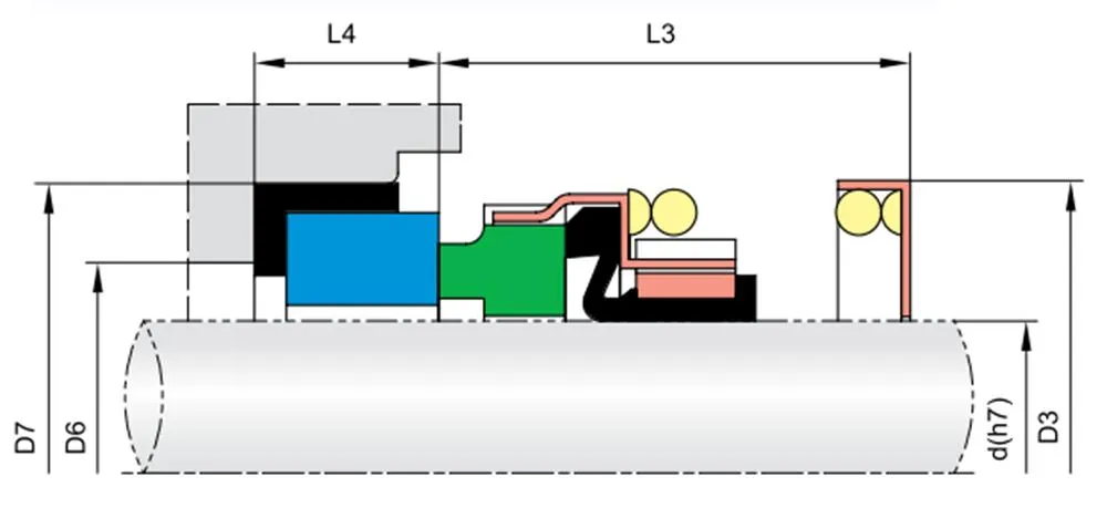 80TS PB10 Elastomer Bellow Mechanical Seals for Pumps