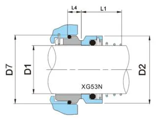 Single Spring Mechanical Seals TS53N for Chemical Pumps