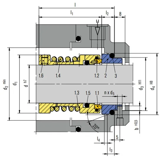 14 HA211  Mechanical Seals for Pumps Pusher Seals