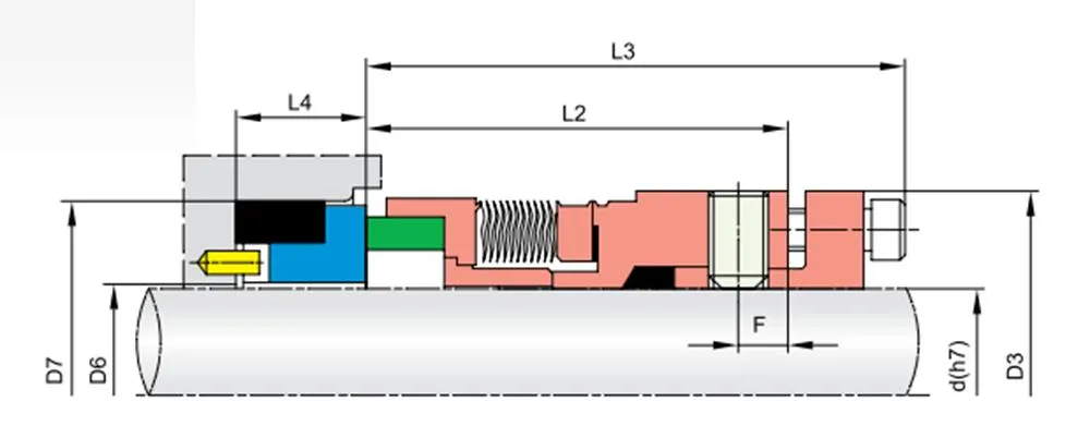 105TS PJ01 Metal Bellow Mechanical Seals for Pumps