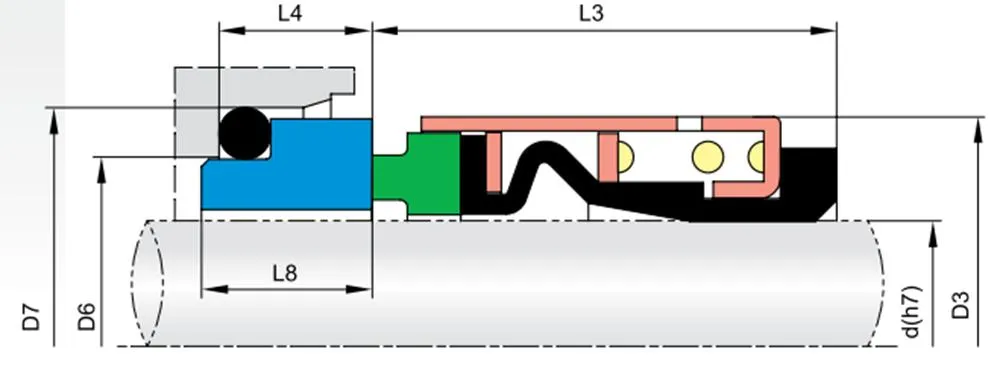 77TS PB07 Elastomer Bellow Mechanical Seals for Pumps