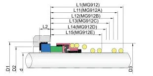 WG 140 Elastomer Bellow Mechanical Seals for Pumps