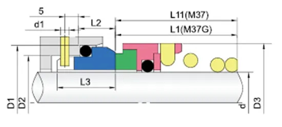 WG M37 Single Spring Mechanical Seals for Pumps