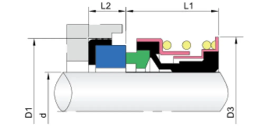 WG6 Elastomer Bellow Mechanical Seals for Pumps