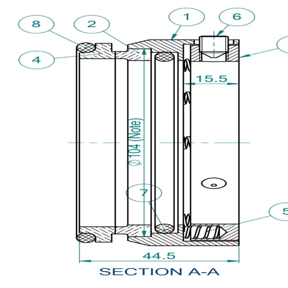 Cartridge Mechanical Seal for Habermann NPK 80-315 Slurry Pump DWG No ME-4905-02-DW0255