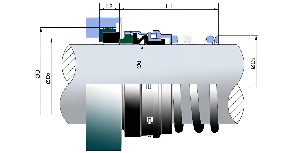 High Quality MG910/D1- D50 Crane1A AESP01 Elastomeric Bellow Mechanical Seal for Hot Water Pump