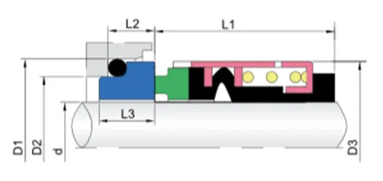 TS 502 Elastomer Bellow Mechanical Seals for Pumps