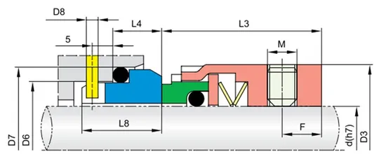 45TS PC01 O-ring Mechanical Seals for Pumps