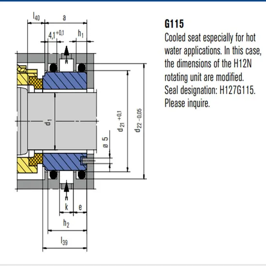 36 H12N Mechanical Seals for Pumps Pusher Seals