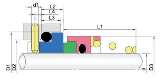 WG80D Single Spring Mechanical Seals for Pumps