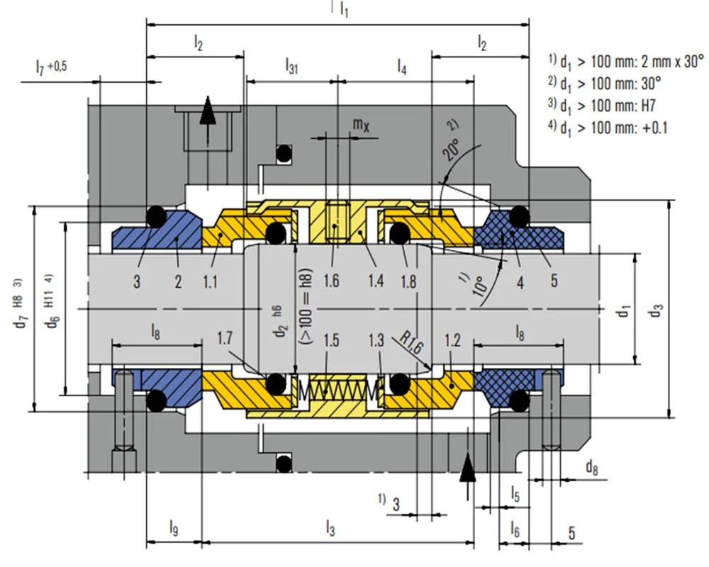 20 H74-D Mechanical Seals for Pumps Pusher Seals