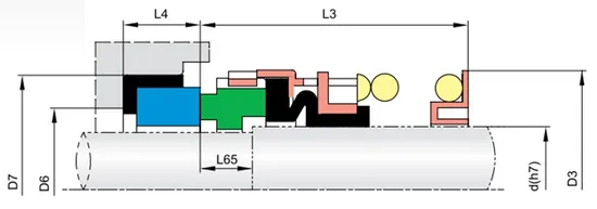 73TS PB03 Elastomer Bellow Mechanical Seals for Pumps