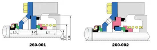 WG 260 OEM Mechanical Seals for Pumps