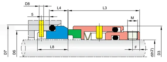 51TS PC08 O-ring Mechanical Seals for Pumps