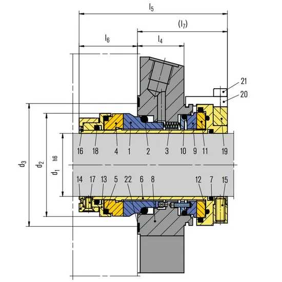 100 GSDN Mechanical Seals for Pumps Pusher Seals