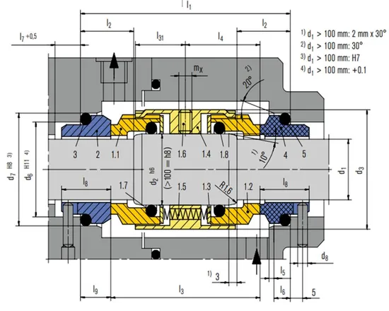 20 H74-D Mechanical Seals for Pumps Pusher Seals