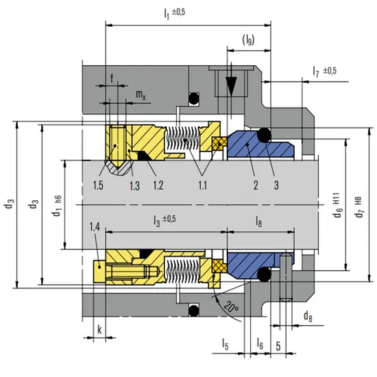 76 MFLCT Mechanical Seals for Pumps Pusher Seals