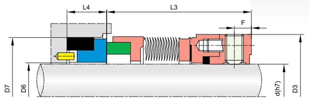 106TS PJ02 Metal Bellow Mechanical Seals for Pumps