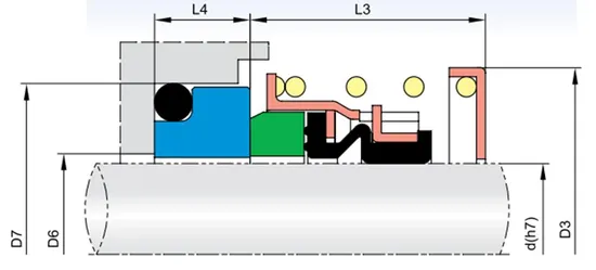 75TS PB05 Elastomer Bellow Mechanical Seals for Pumps